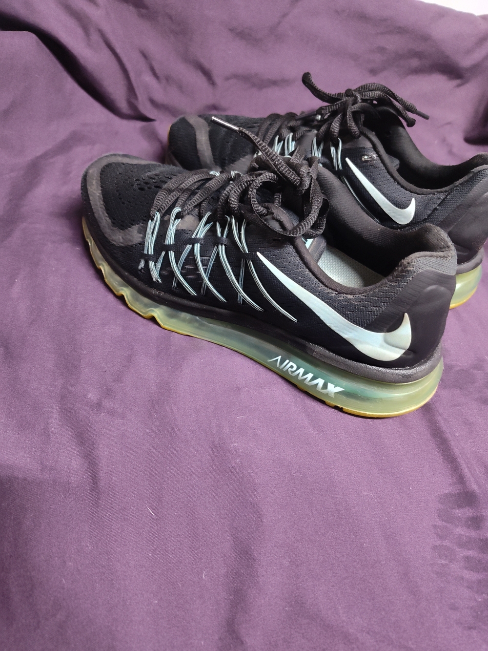 Nike Black Sneakers with Light Blue Interior
